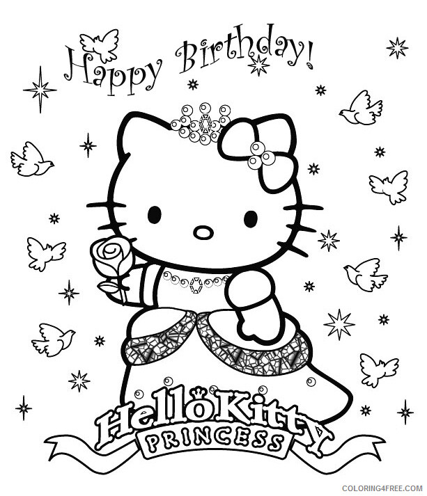 Happy Birthday Coloring Pages Holiday Happy Birthday 3 Printable 2021 0708 Coloring4free