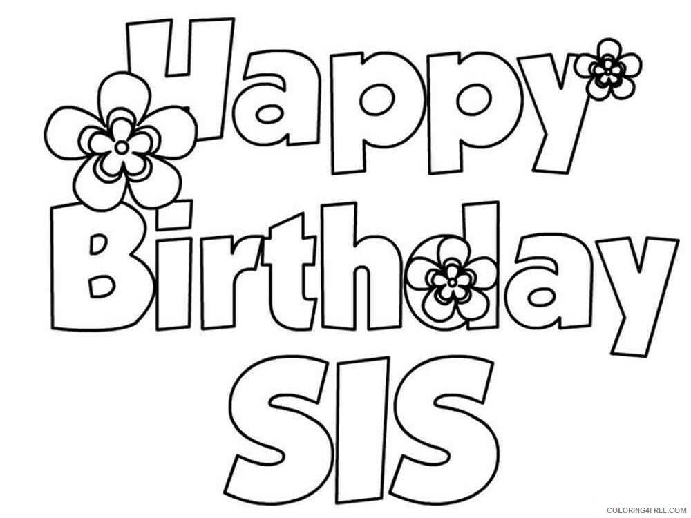 Happy Birthday Coloring Pages Holiday happy birthday 1 Printable 2021 0710 Coloring4free