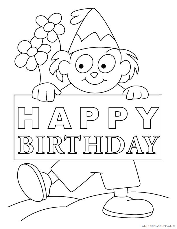 Happy Birthday Coloring Pages Holiday of Happy Birthday Printable 2021 0702 Coloring4free