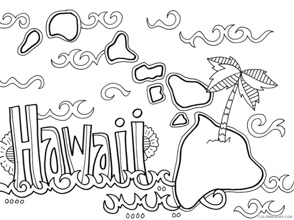 Hawaii Coloring Pages Nature Hawaii 1 Printable 2021 221 Coloring4free