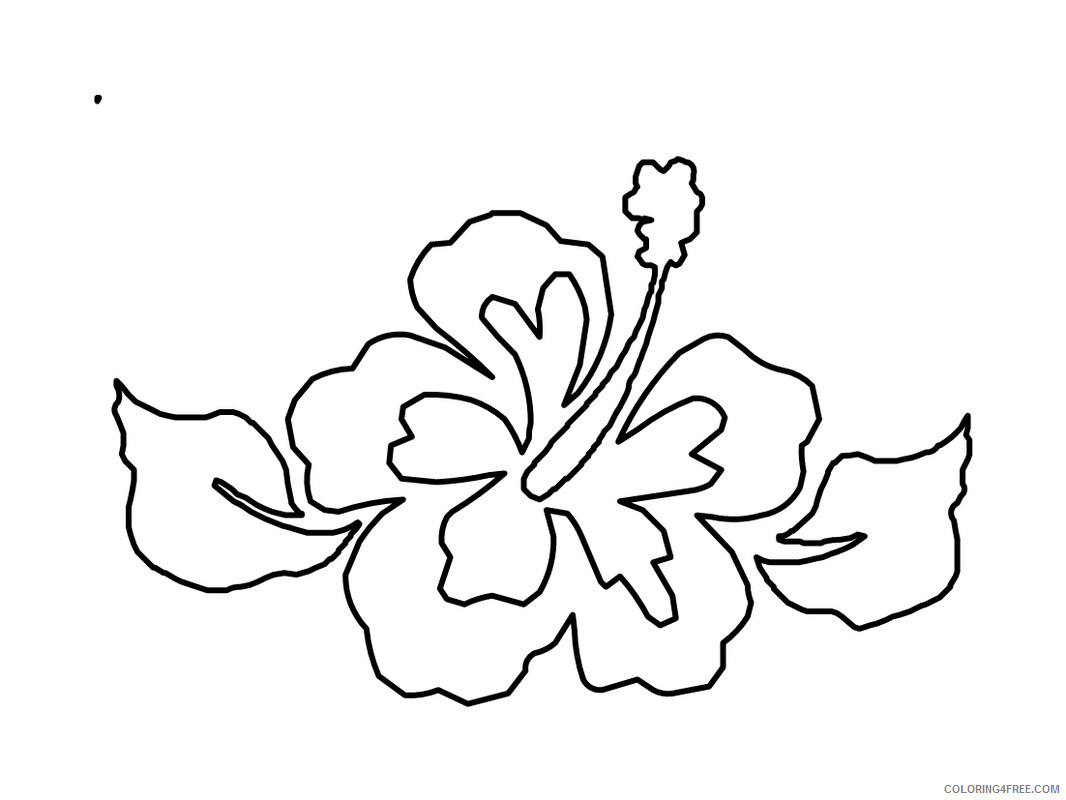 Hibiscus Coloring Pages Flowers Nature Hibiscus to Print Printable 2021 186 Coloring4free