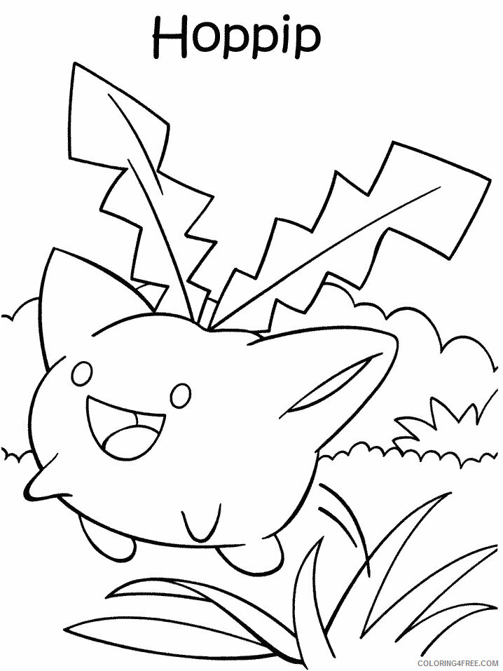 Hoppip Pokemon Characters Printable Coloring Pages 60 2 2021 043 Coloring4free