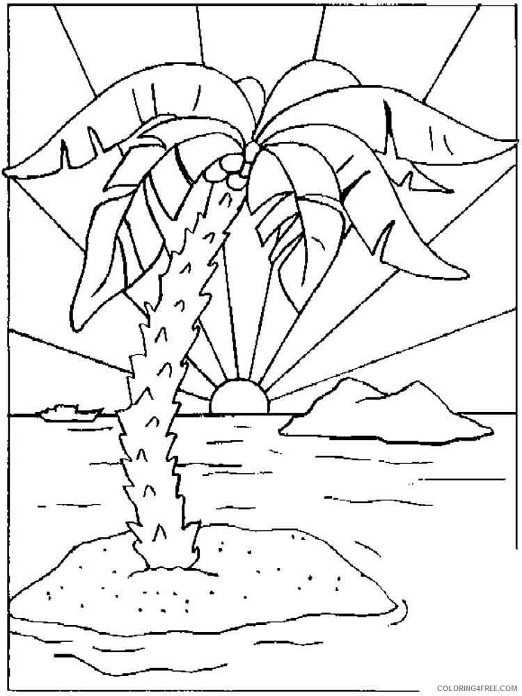 Island Coloring Pages Nature island 2 Printable 2021 248 Coloring4free