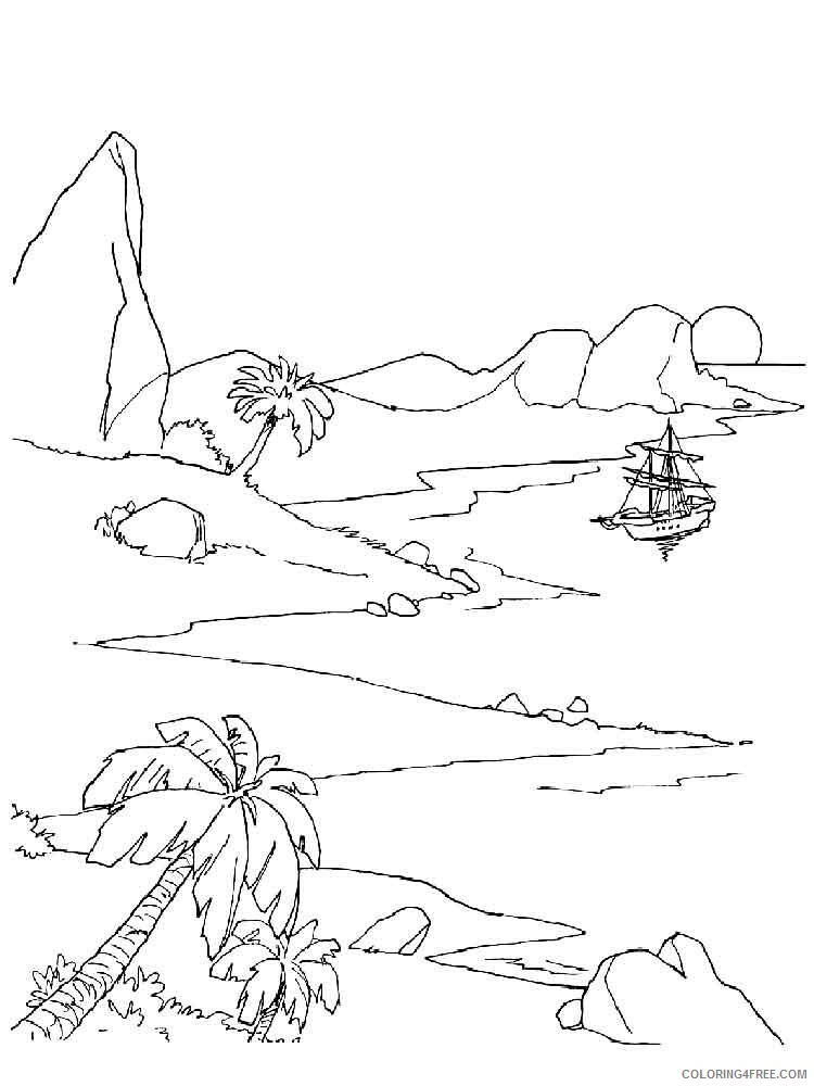 Island Coloring Pages Nature island 8 Printable 2021 254 Coloring4free