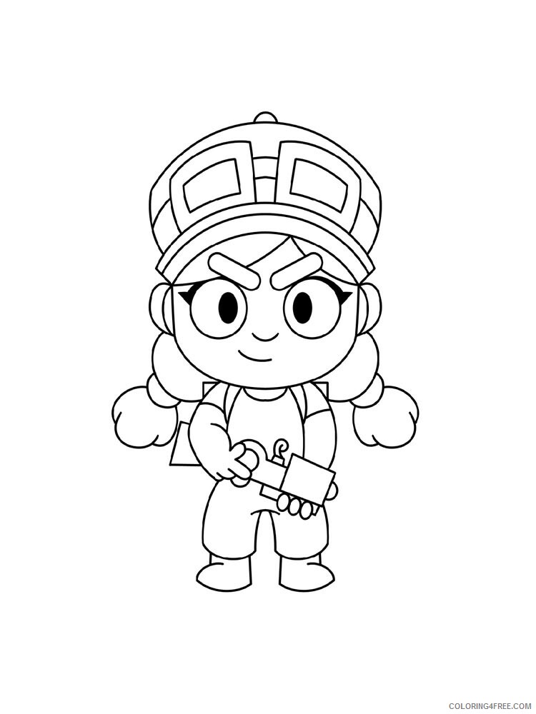 Jessie Coloring Pages Games jessie brawl stars 5 Printable 2021 103 Coloring4free