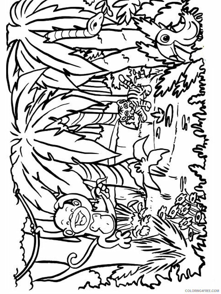 Jungle Coloring Pages Nature Jungle 1 Printable 2021 269 Coloring4free