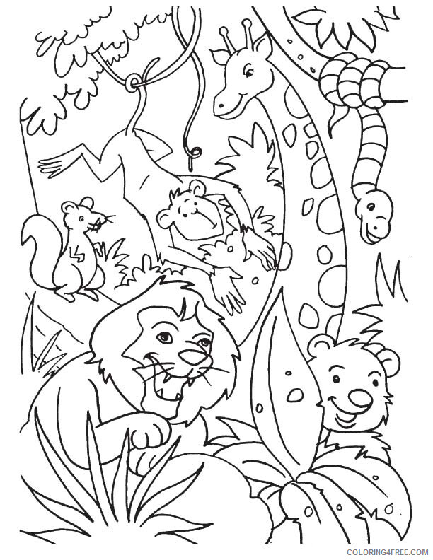 Jungle Coloring Pages Nature Jungle Animals Printable 2021 266 Coloring4free