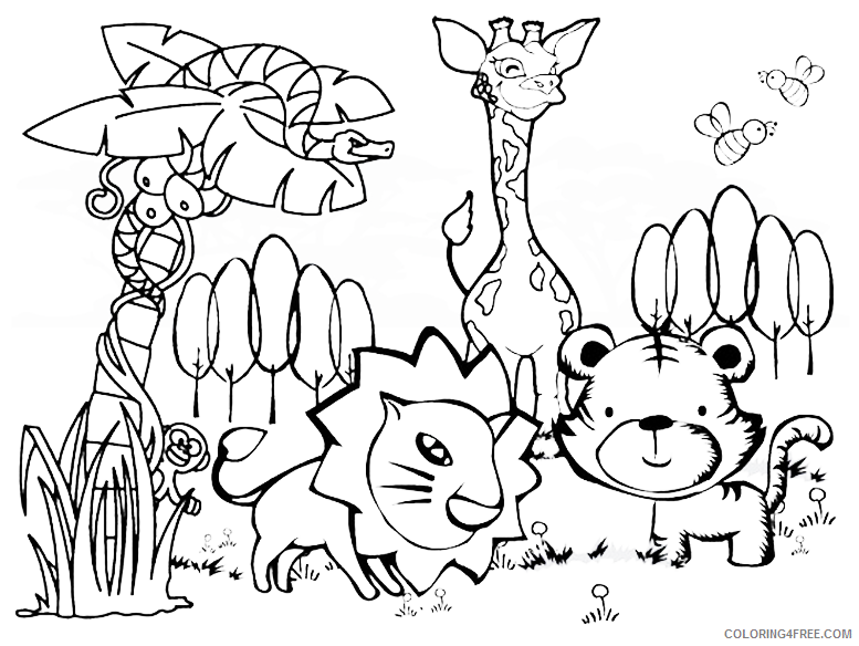 Jungle Coloring Pages Nature Jungle Printable 2021 268 Coloring4free