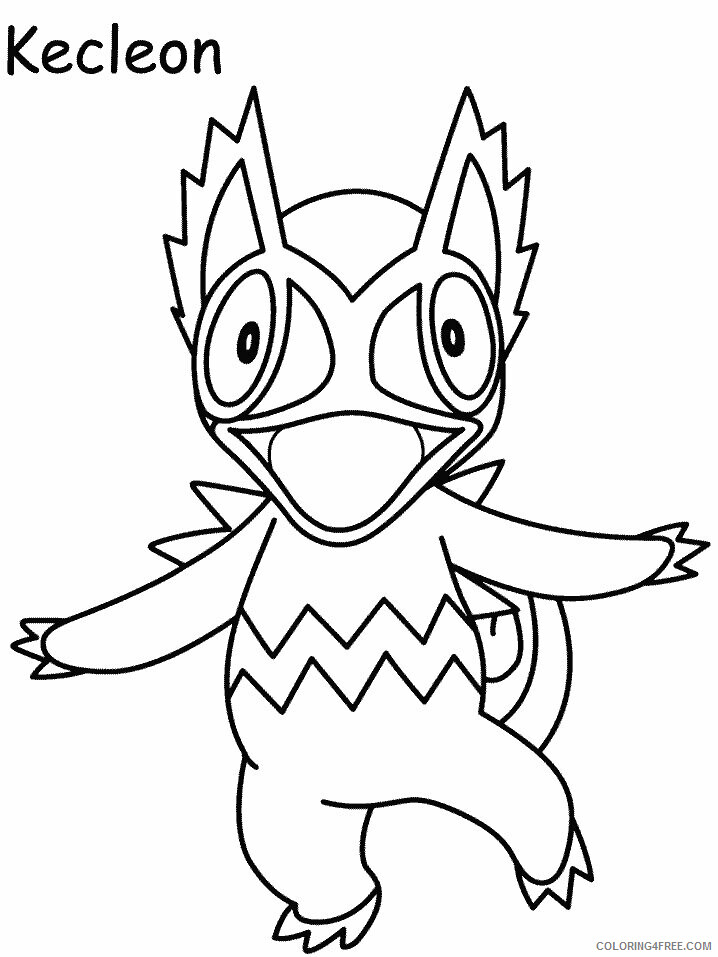 Kecleon Pokemon Characters Printable Coloring Pages 112 2021 048 Coloring4free
