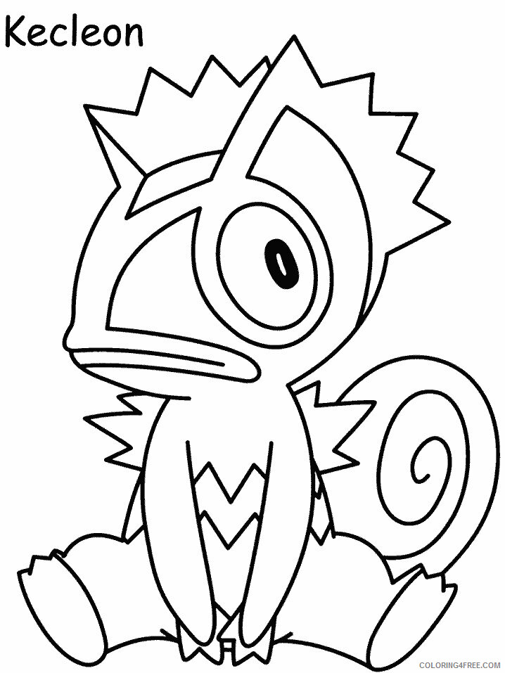 Kecleon Pokemon Characters Printable Coloring Pages 122 2021 049 Coloring4free