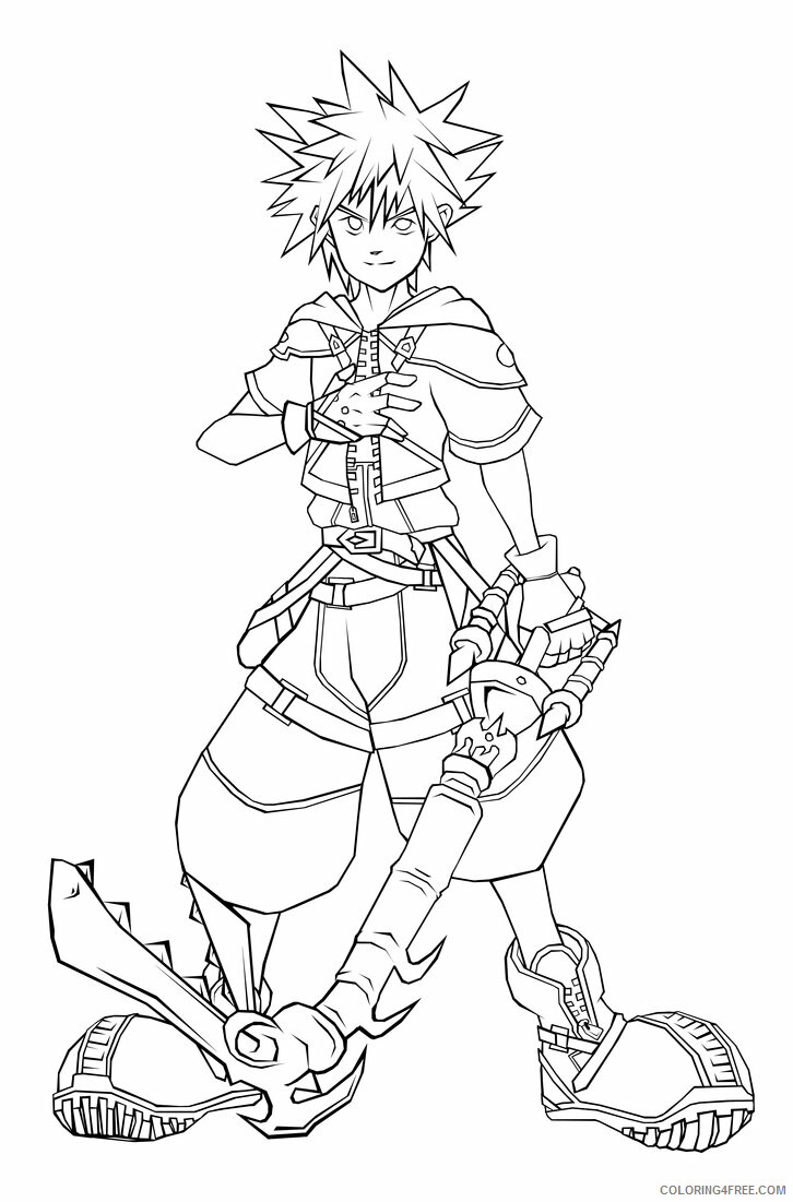 Kingdom Hearts Coloring Pages Games Kingdom Hearts to Print Printable 2021 0347 Coloring4free
