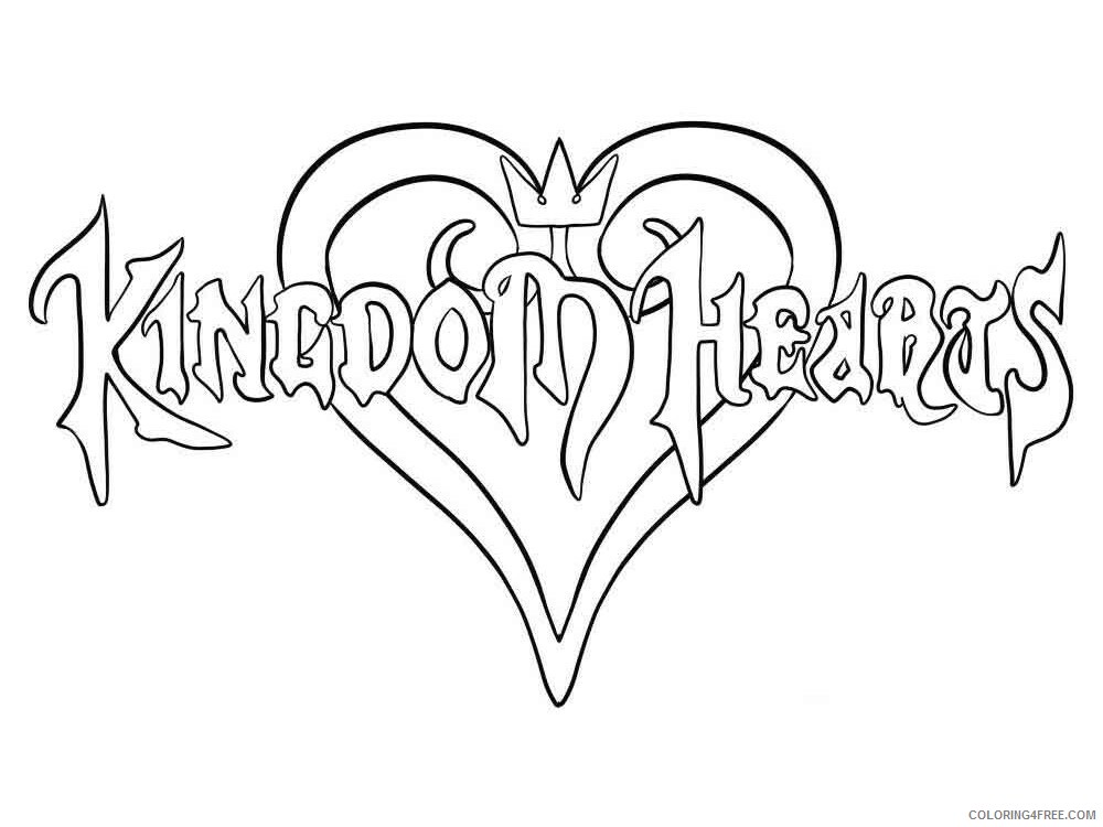 Kingdom Hearts Coloring Pages Games kingdom hearts 18 Printable 2021 0330 Coloring4free