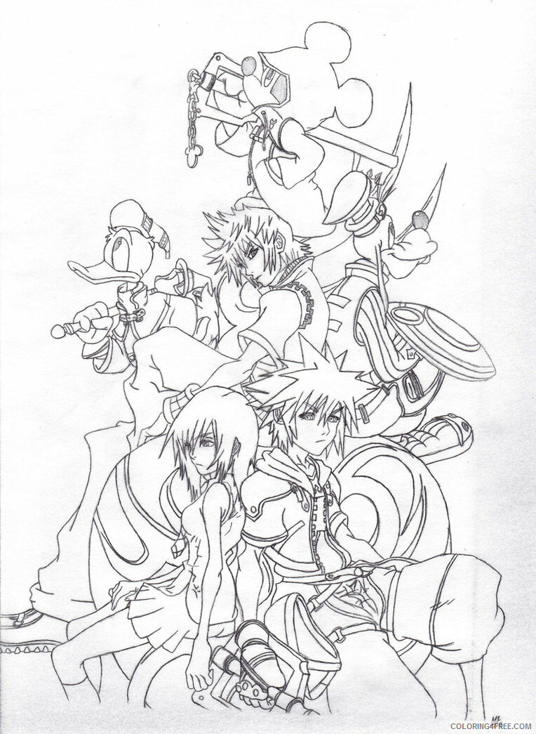 Kingdom Hearts Coloring Pages Games of Kingdom Hearts Printable 2021 0319 Coloring4free