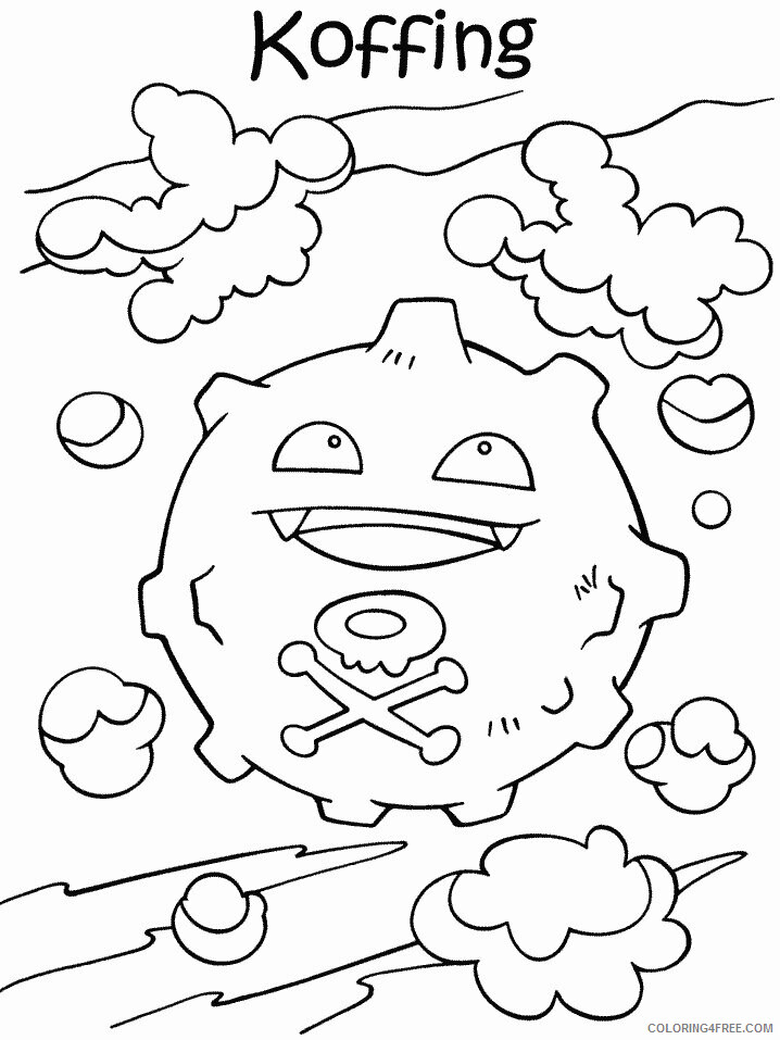 Koffing Pokemon Characters Printable Coloring Pages 65 2 2021 050 Coloring4free
