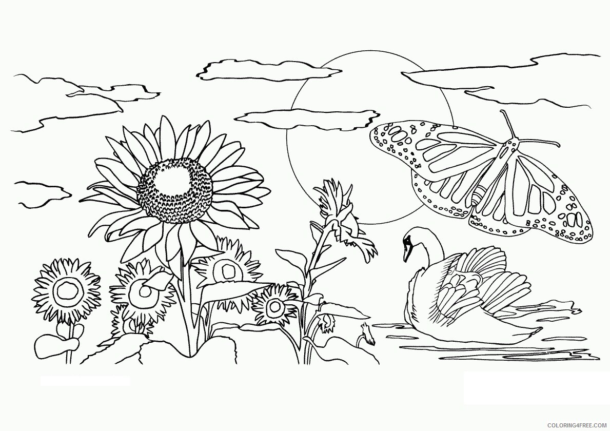 Landscape Coloring Pages Nature Nature Printable 2021 302 Coloring4free