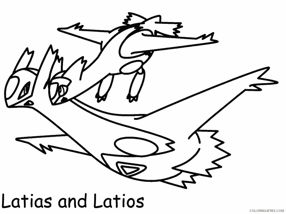 Latias and Latios Pokemon Characters Printable Coloring Pages 109 2021 051 Coloring4free