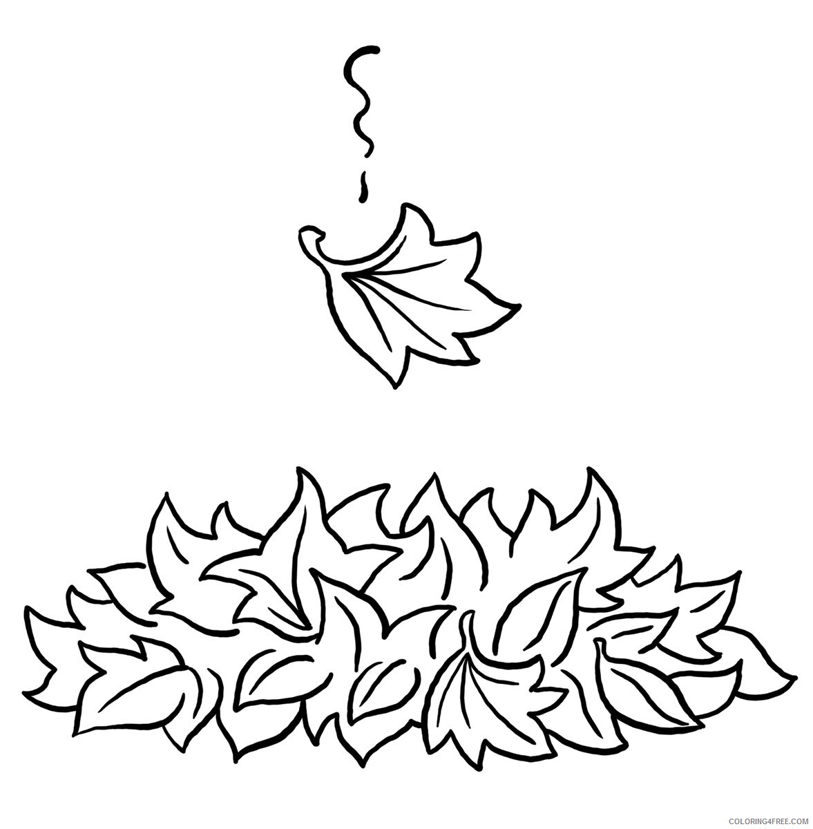 Leaves Coloring Pages Nature Leaves Falling 2 Printable 2021 366 Coloring4free