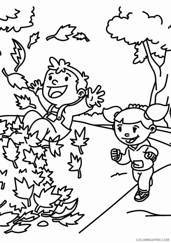Leaves Coloring Pages Nature fall leavess Printable 2021 358 Coloring4free