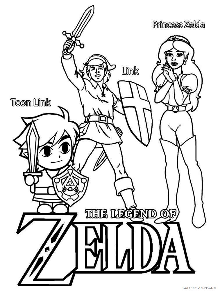 Legend of Zelda Coloring Pages Games zelda 11 Printable 2021 0364 Coloring4free