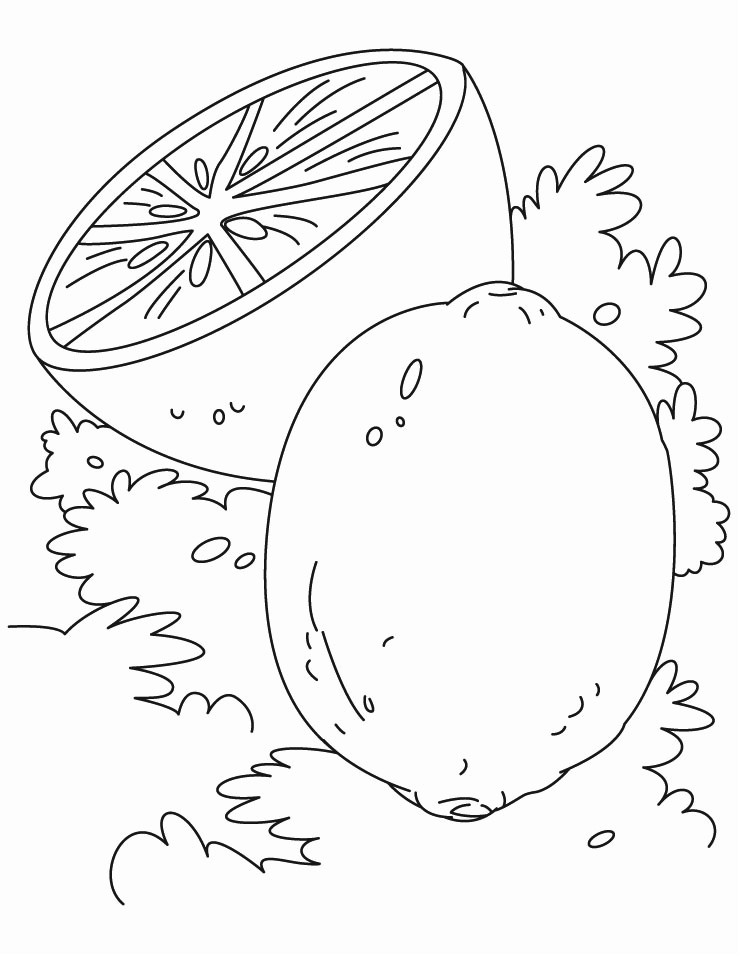 Lemon Coloring Pages Fruits Food Lemon Printable 2021 236 Coloring4free
