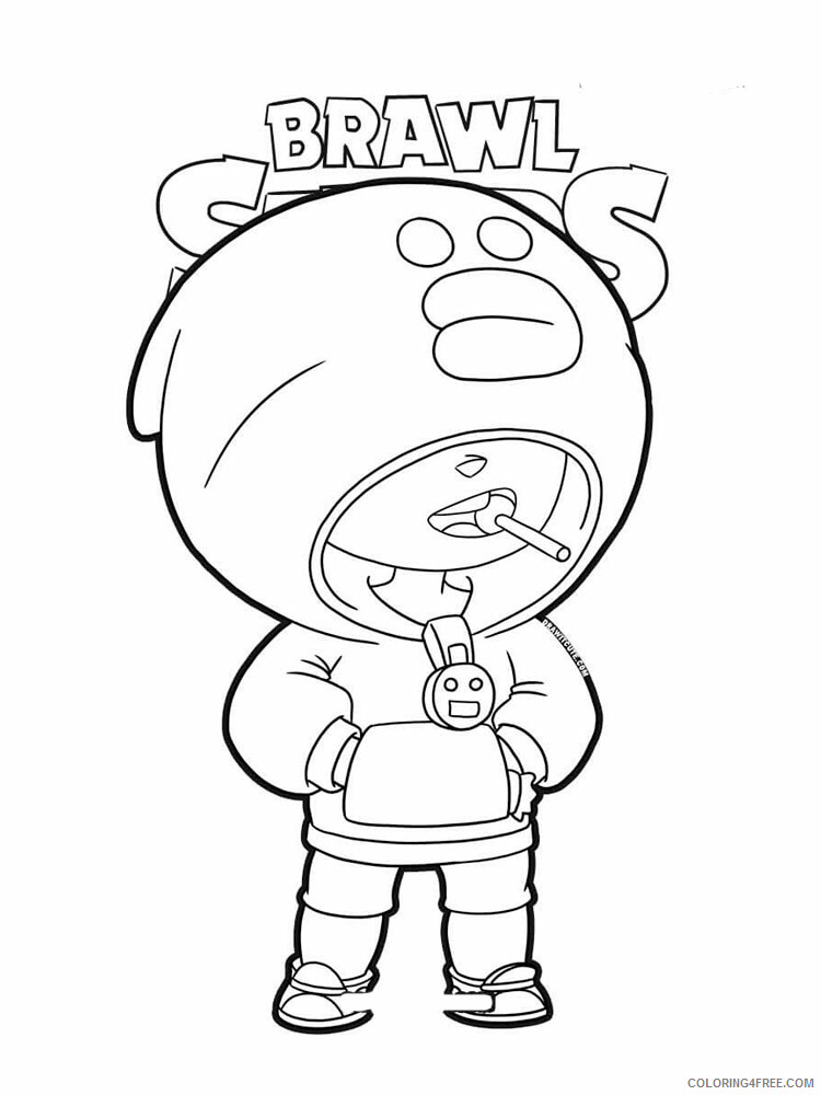 Leon Coloring Pages Games leon brawl stars 4 Printable 2021 107 Coloring4free