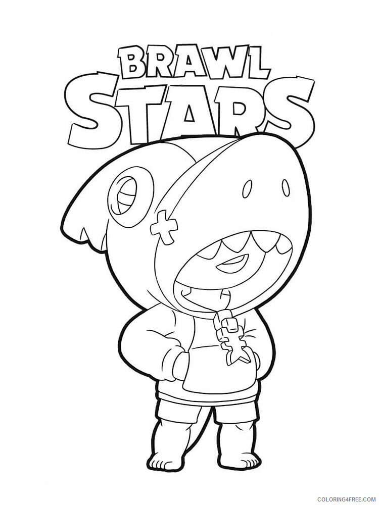 Leon Coloring Pages Games leon brawl stars 6 Printable 2021 108 Coloring4free