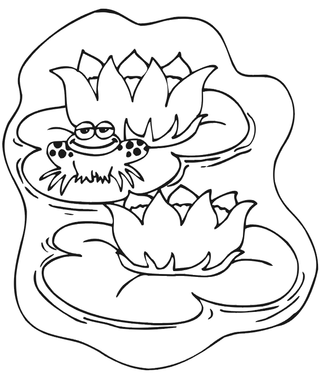 Lily Coloring Pages Flowers Nature Lily Pad Printable 2021 247 Coloring4free