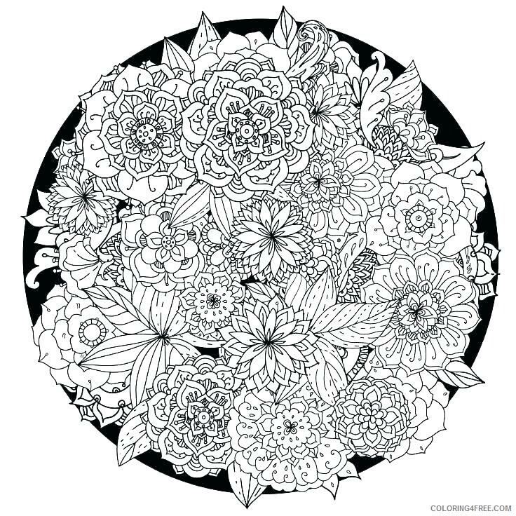 Mandala Flower Coloring Pages Flowers Nature Flower Mandala Printable 2021 267 Coloring4free
