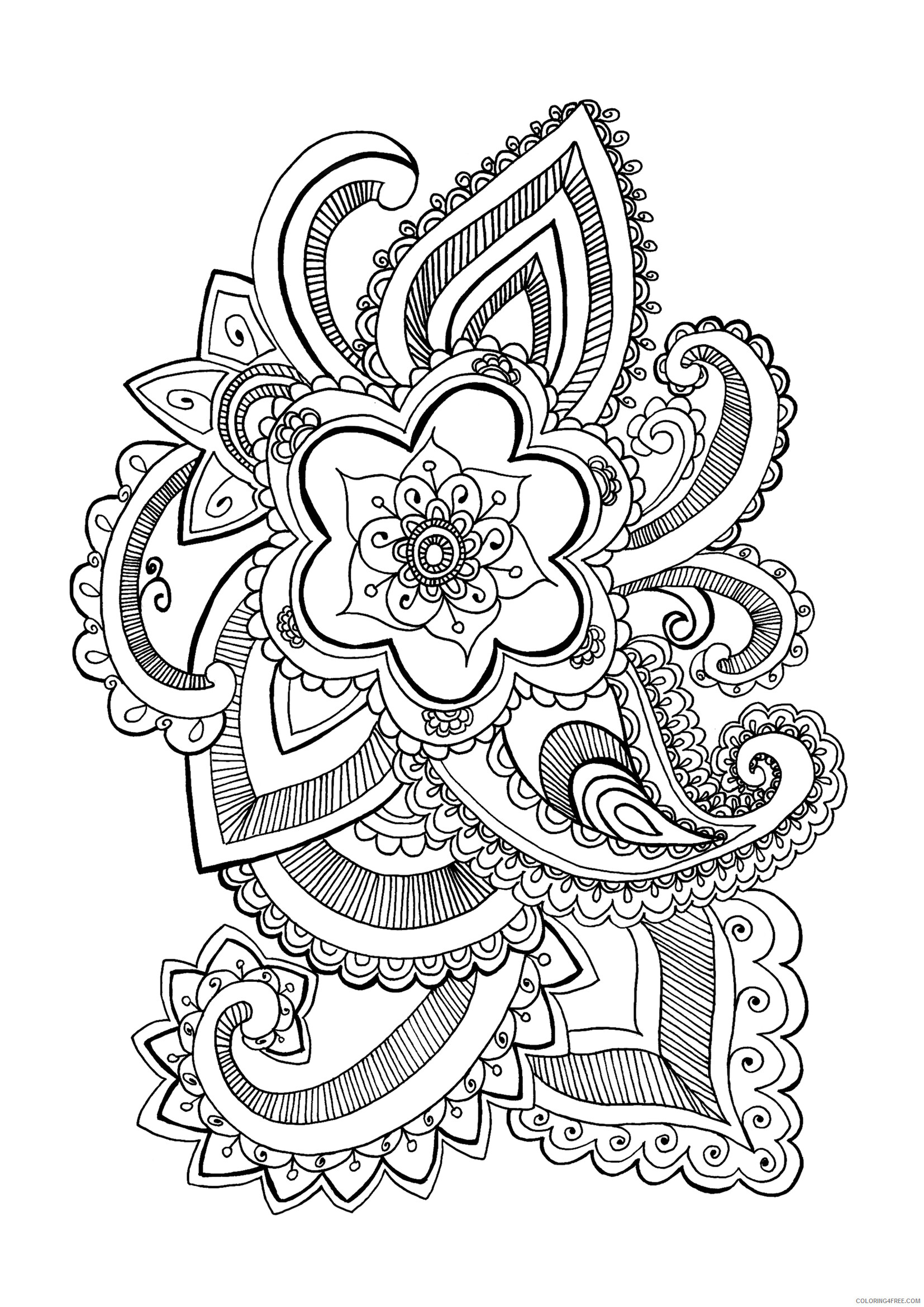 Mandala Flower Coloring Pages Flowers Nature Printable Flower Printable 2021 271 Coloring4free