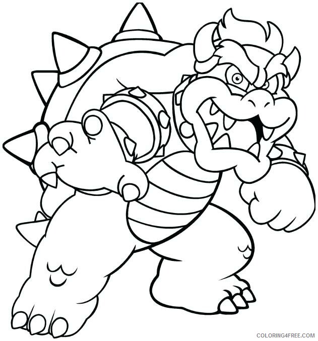 Mario Bowser Coloring Pages Games Bowser Printable 2021 0390 Coloring4free