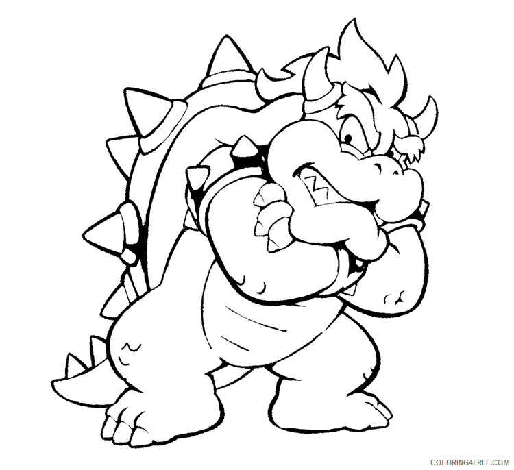 Mario Bowser Coloring Pages Games Bowser Printable 2021 0396 Coloring4free