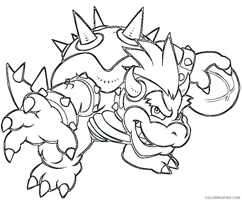 Mario Bowser Coloring Pages Games Cool Bowser Printable 2021 0398 Coloring4free