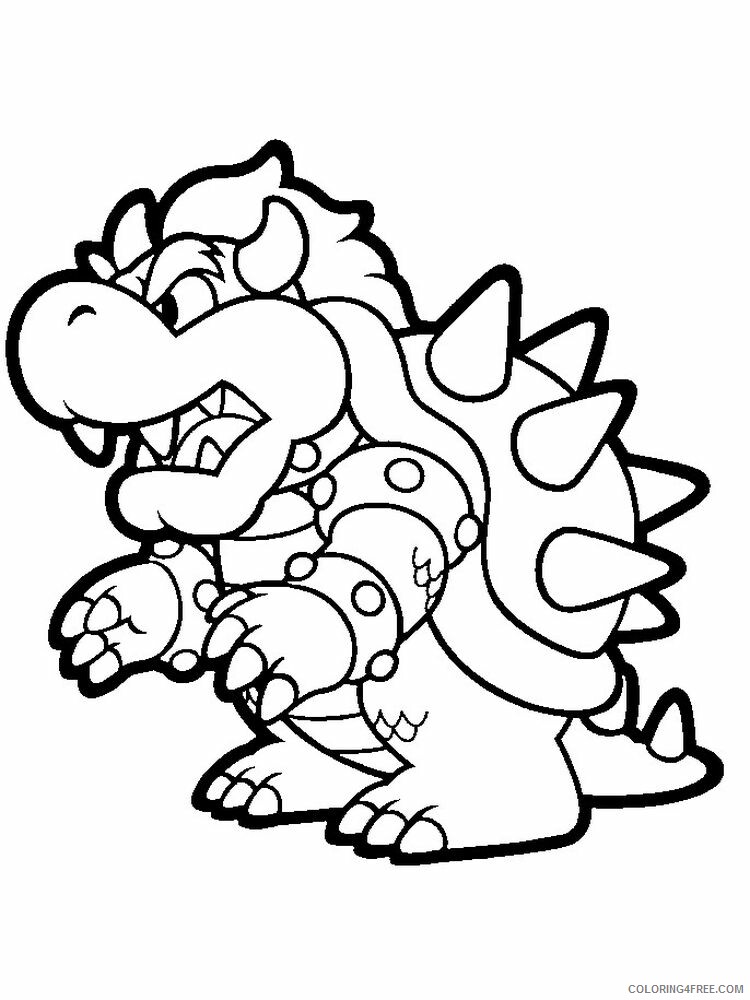 Mario Bowser Coloring Pages Games Printable Bowser Printable 2021 0408 Coloring4free