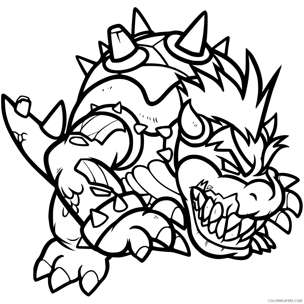Mario Bowser Coloring Pages Games Printable Bowser Printable 2021 0409 Coloring4free