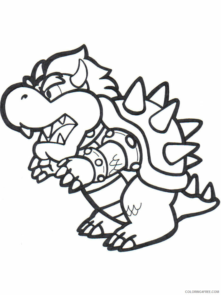 Mario Bowser Coloring Pages Games mario bowser for boys 1 Printable 2021 0400 Coloring4free