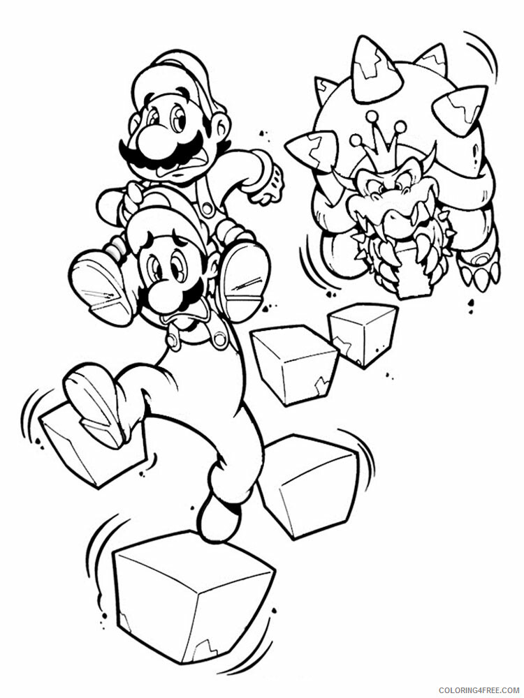 Mario Bowser Coloring Pages Games mario bowser for boys 12 Printable 2021 0402 Coloring4free