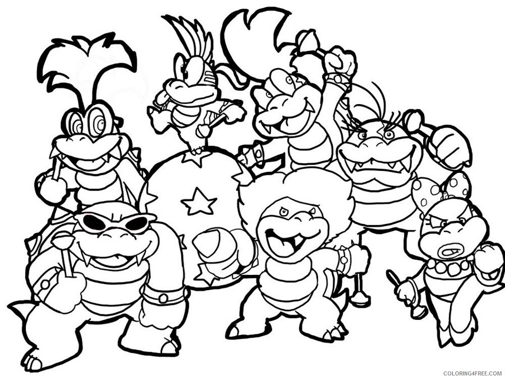 Mario Bowser Coloring Pages Games mario bowser for boys 14 Printable 2021 0403 Coloring4free