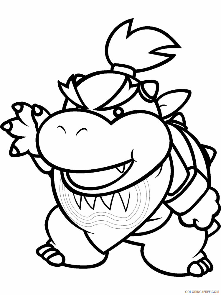 Mario Bowser Coloring Pages Games mario bowser for boys 15 Printable 2021 0404 Coloring4free