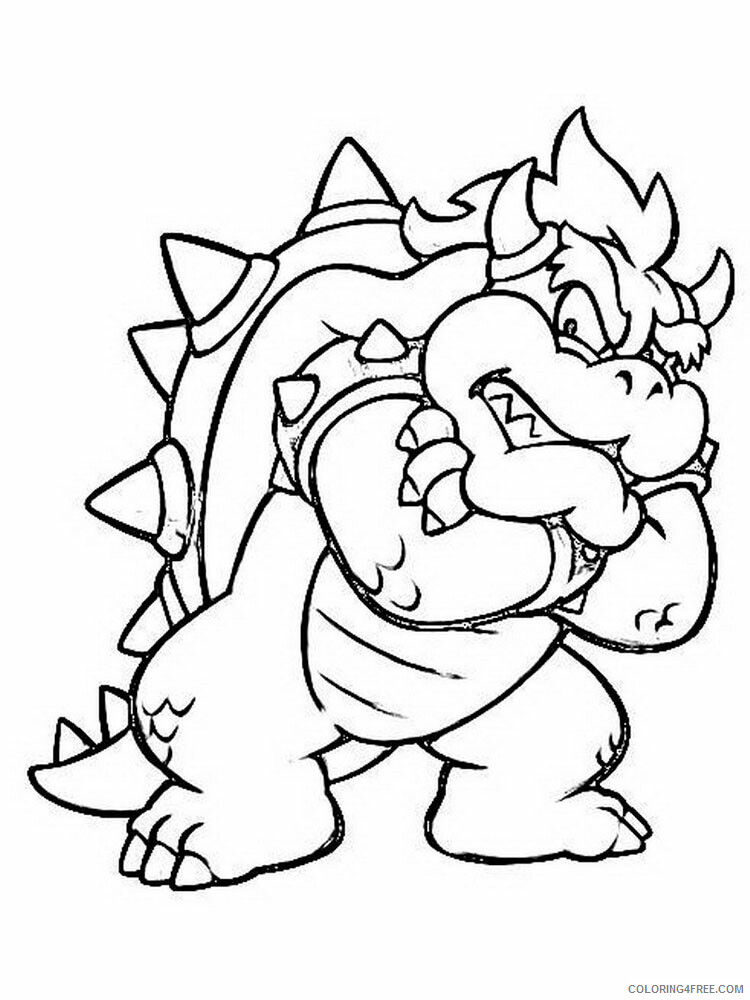 Mario Bowser Coloring Pages Games mario bowser for boys 2 Printable 2021 0405 Coloring4free