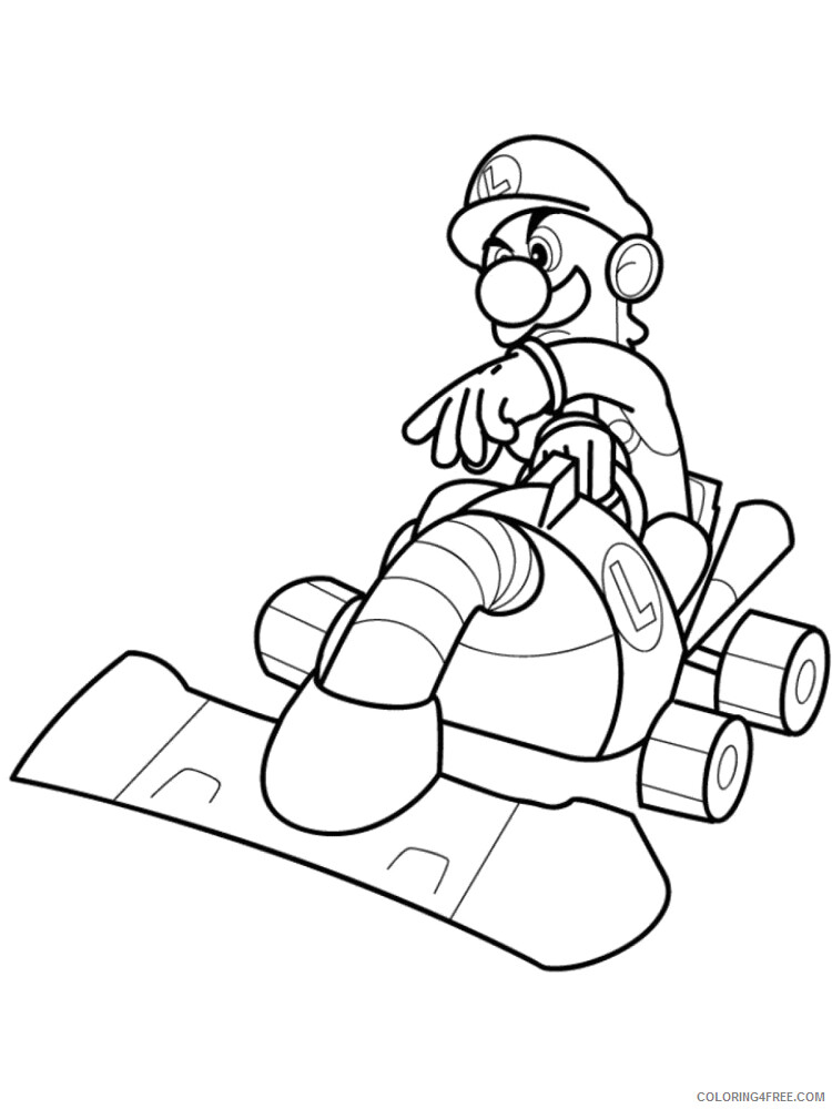 Mario Kart Coloring Pages Games Mario Kart 1 Printable 2021 0411 Coloring4free