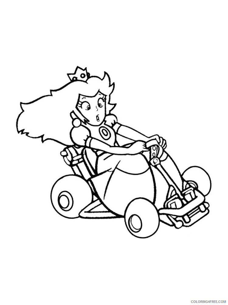 Mario Kart Coloring Pages Games Mario Kart 13 Printable 2021 0414 Coloring4free