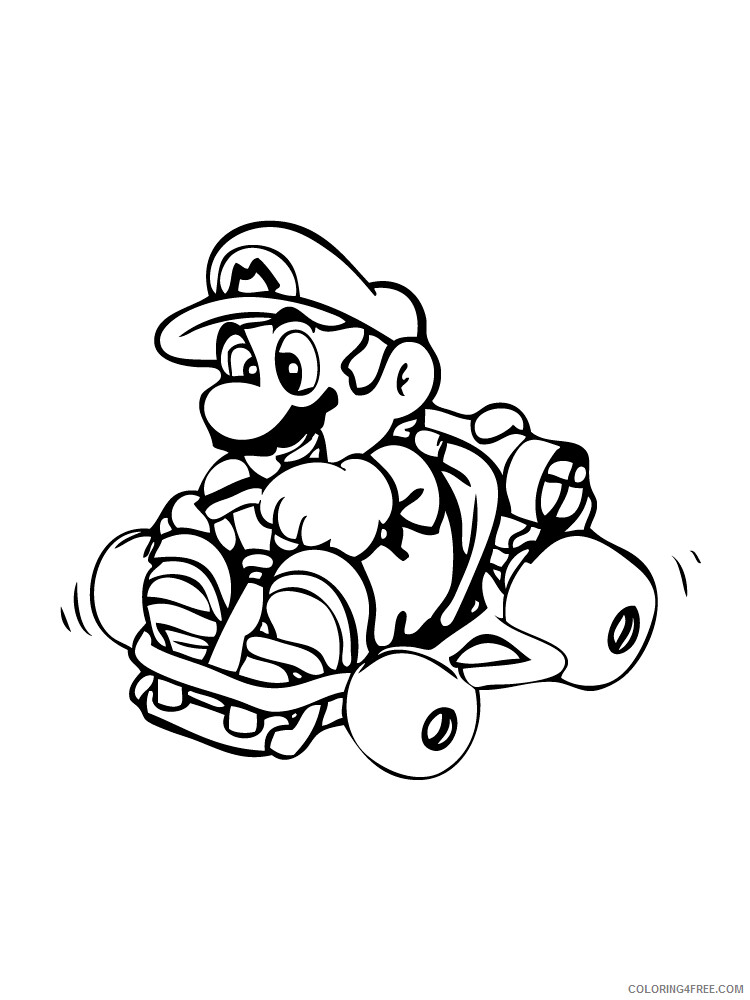Mario Kart Coloring Pages Games Mario Kart 4 Printable 2021 0417 Coloring4free