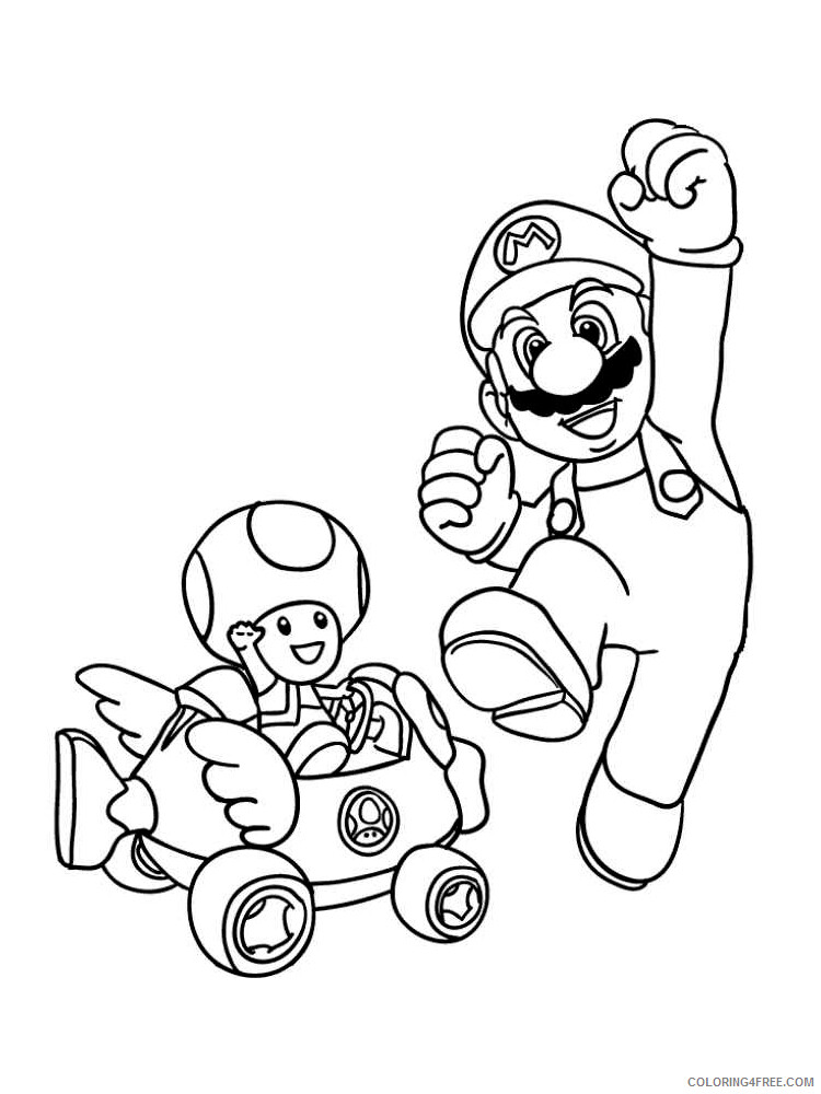 Mario Kart Coloring Pages Games Mario Kart 8 Printable 2021 0421 Coloring4free