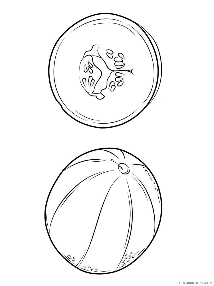 Melon Coloring Pages Fruits Food Melon fruits 5 Printable 2021 281 Coloring4free