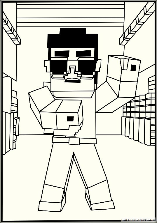 Minecraft Coloring Pages Games Minecraft Elvis Printable 2021 0478 Coloring4free