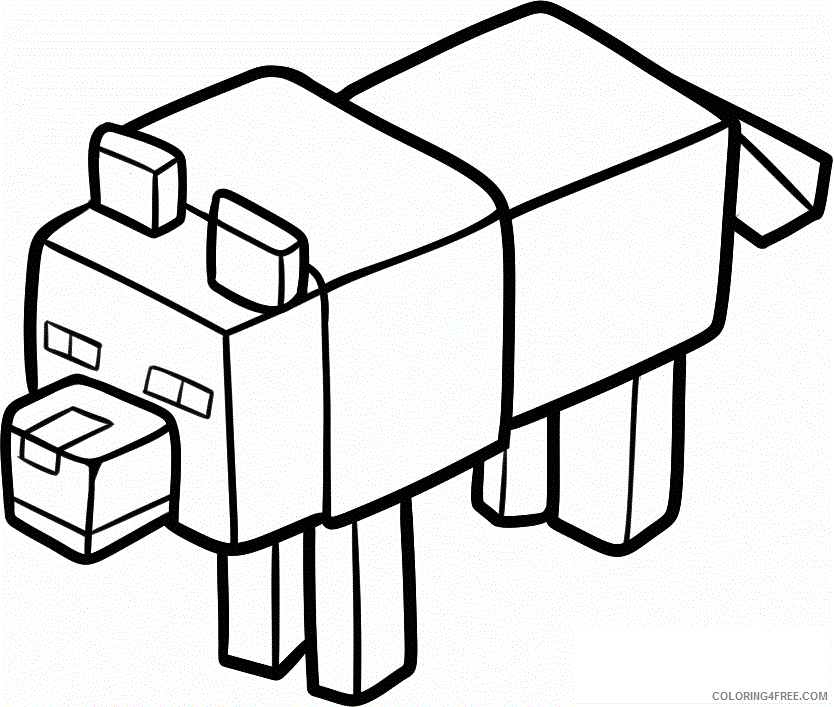 Minecraft Coloring Pages Games Minecraft Pig Printable 2021 0483 Coloring4free