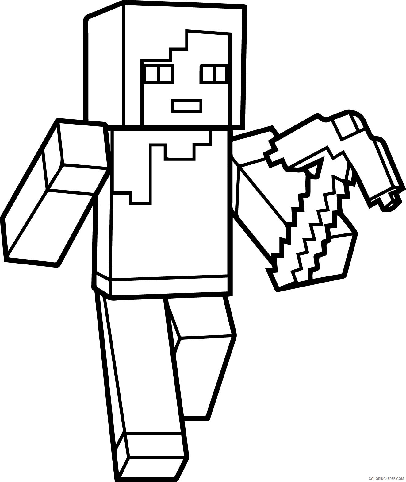 Minecraft Coloring Pages Games Minecraft Steve Printable 2021 0487 Coloring4free
