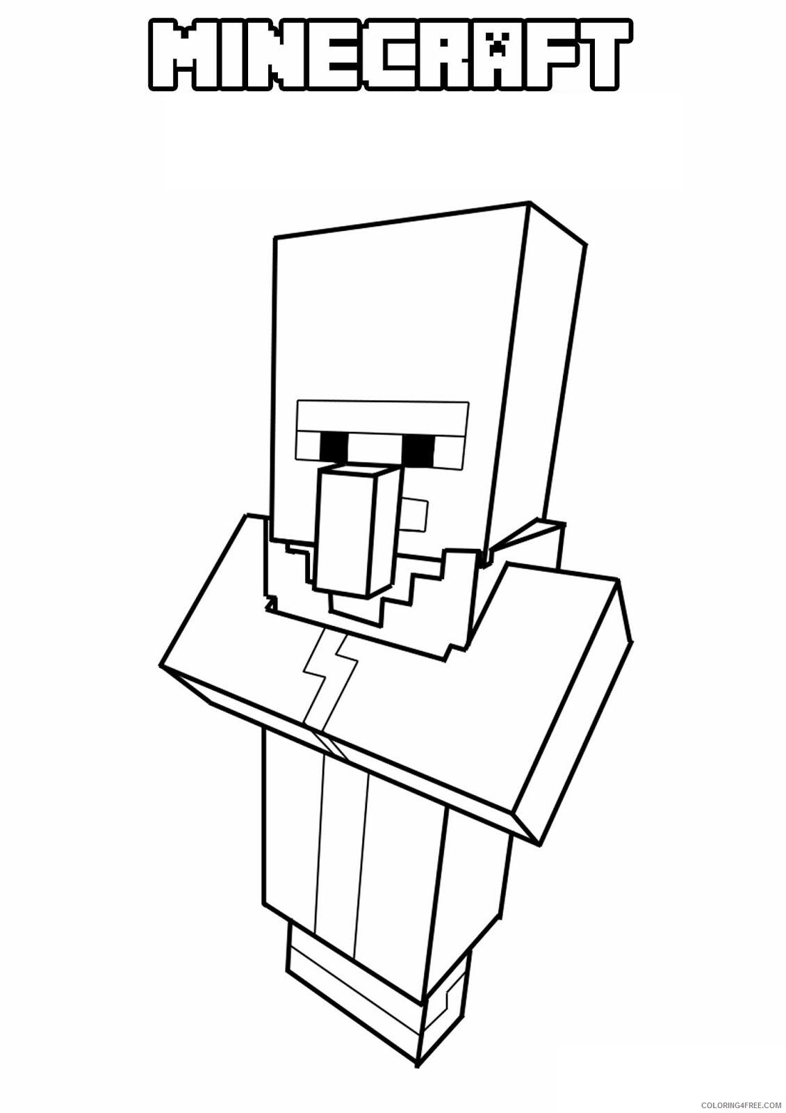 Minecraft Coloring Pages Games kids simple online Printable 2021 0440 Coloring4free