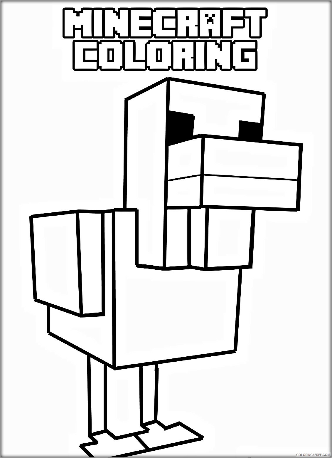 Minecraft Coloring Pages Games minecraft bird Printable 2021 0445 Coloring4free