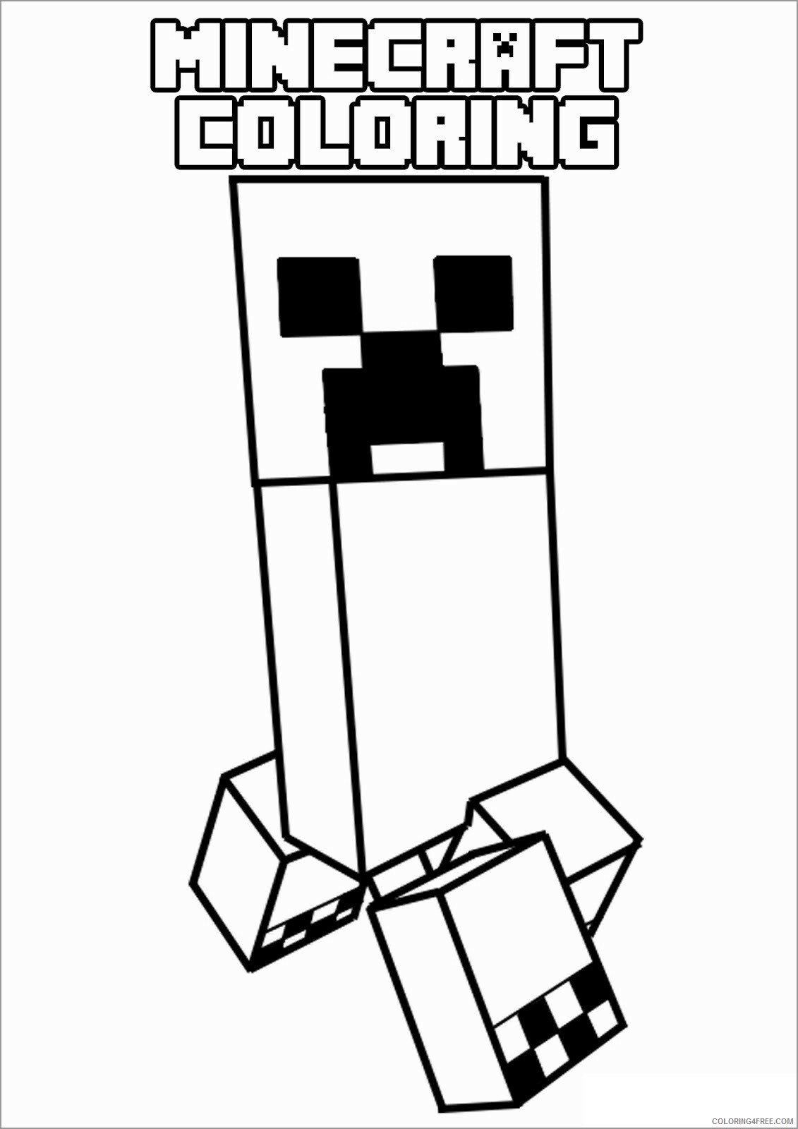 Minecraft Coloring Pages Games minecraft creeper Printable 2021 0461 Coloring4free